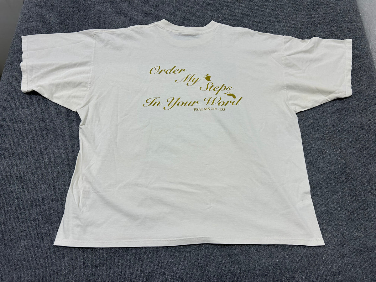 Order My Steps In Your World God Tee - White Size XXXL