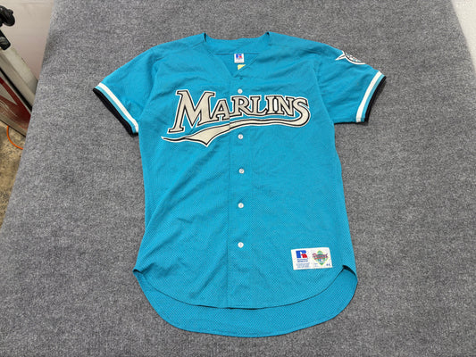 Florida Marlins Mesh Baseball Jersey - Teal Size 44/ Large