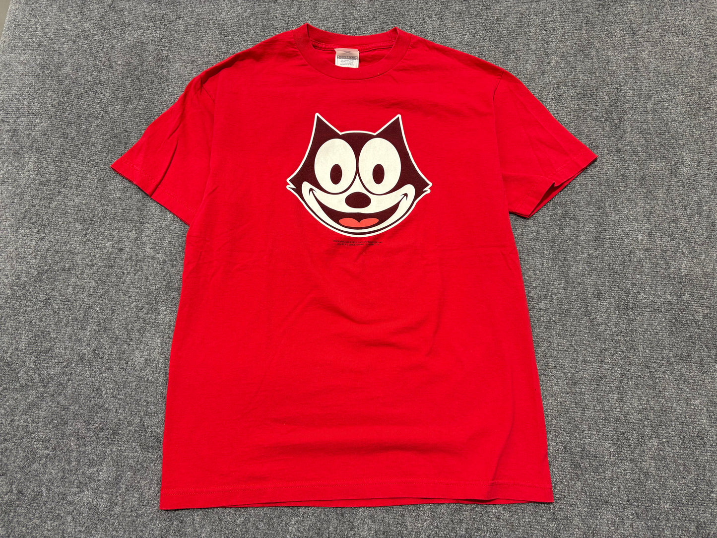 Felix the Cat Face Tee - Red Size Large