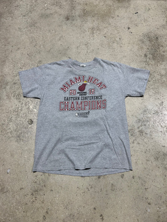 2012 Miami Heat ECF Champions Tee - Grey Size Large