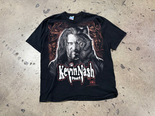 1996 Liquid Blue Kevin Nash NWO Wolf Tee - Black Size XL