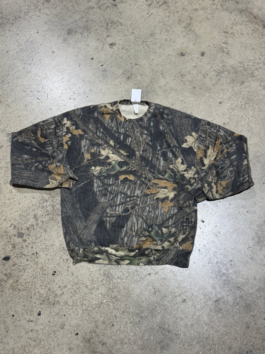 Jerzees Outdoors Camo Crewneck - Mossy Oak Size XL