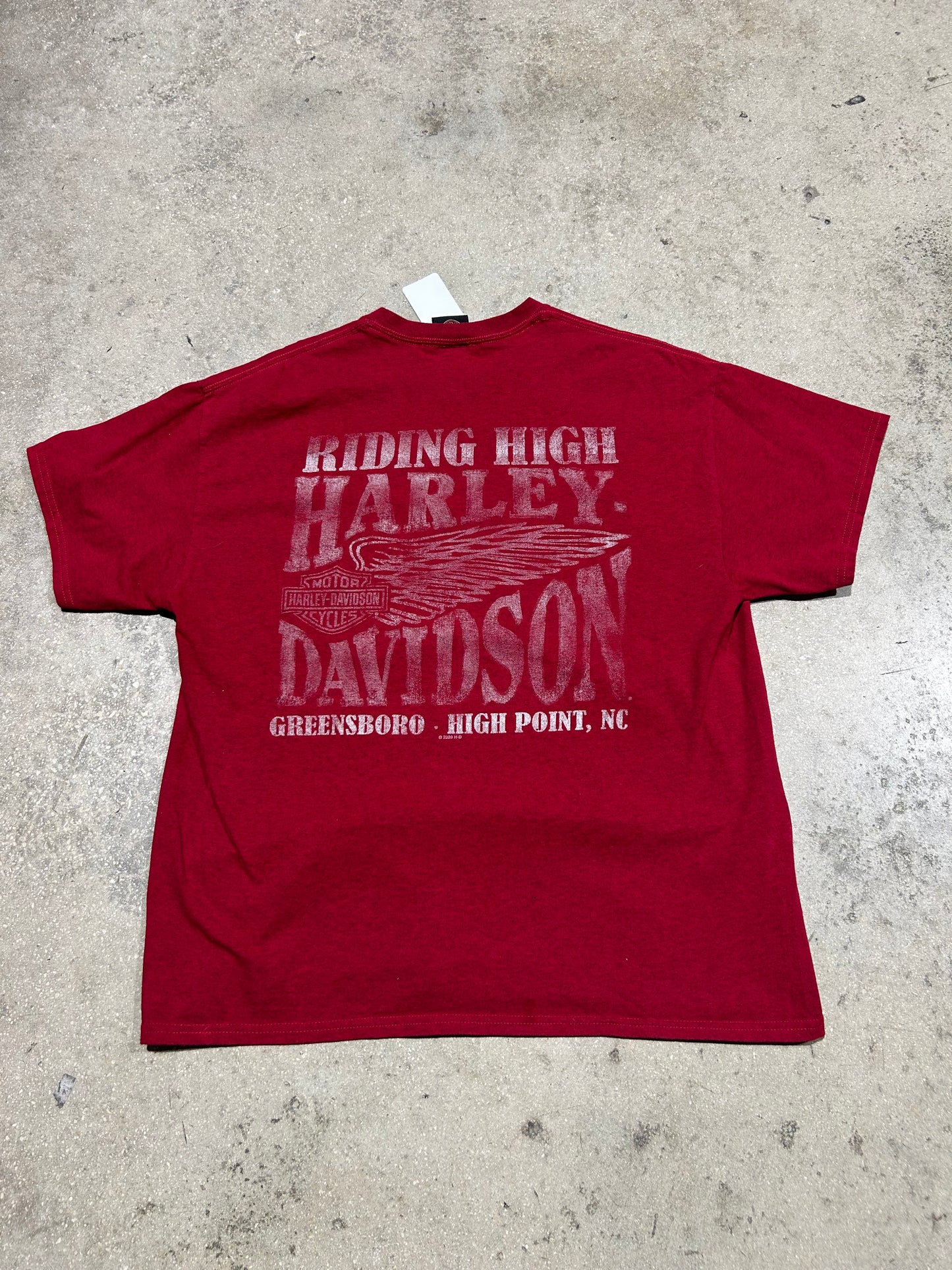 Harley Davidson Santa Claus Tee - Red Size XL