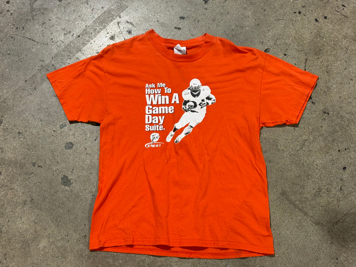 Ricky Williams Ask Me How To Win Tee - Orange Size Large