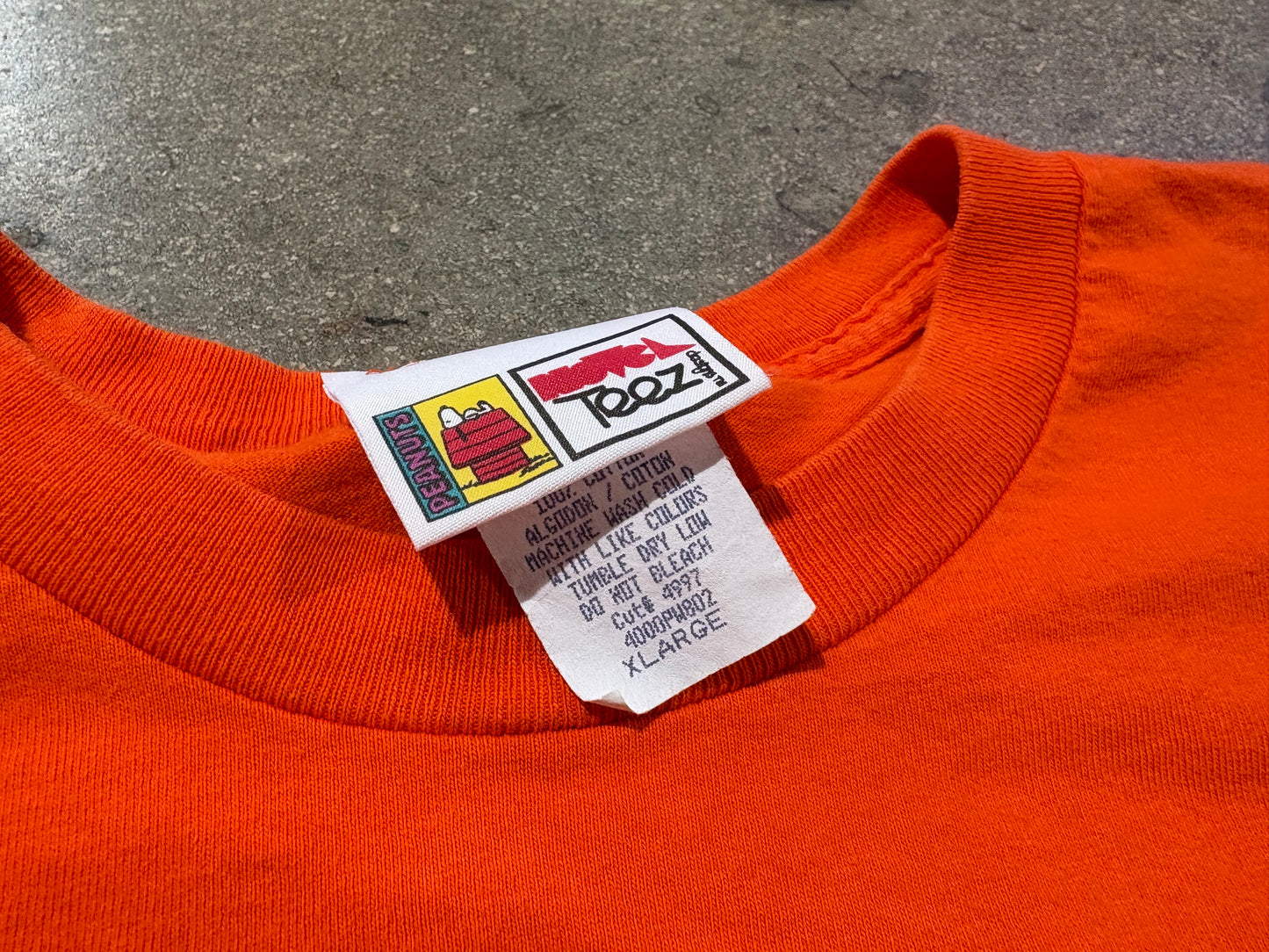 The Peanuts Halloween Tee - Orange Size XL