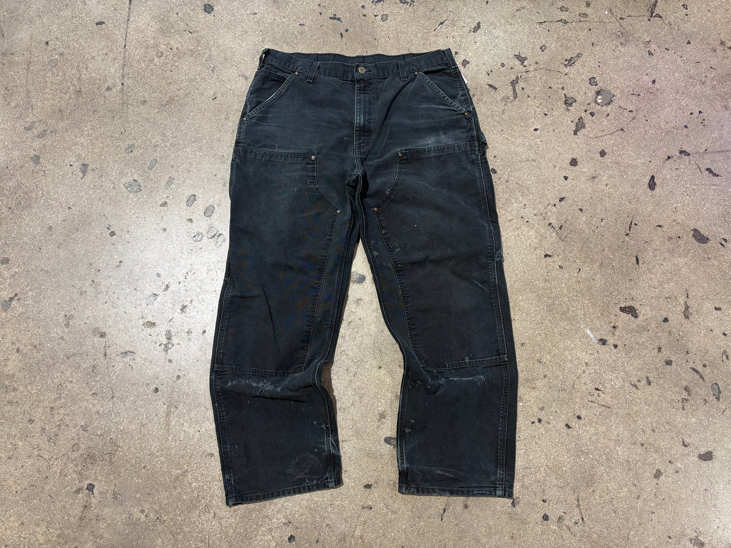 Carhartt Double Knee Pants - Faded Black Size 38x32