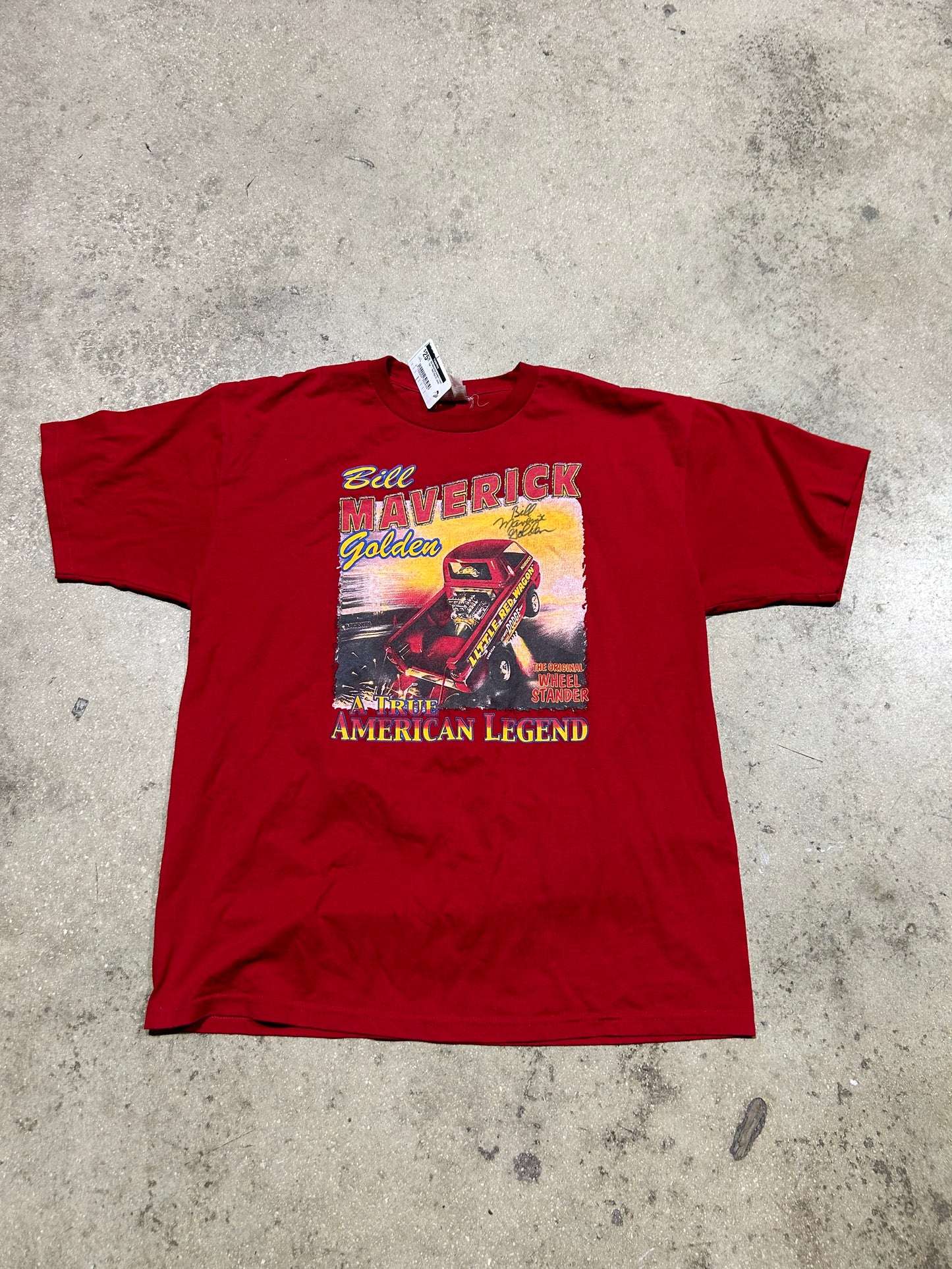 Bill Maverick Golden Truck Tee - Red Size XL