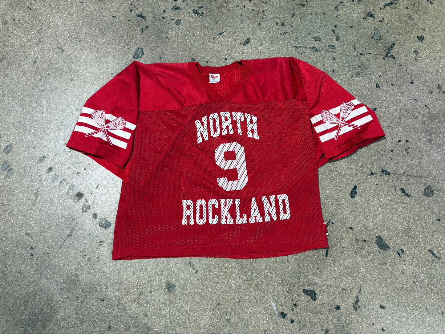 Wilson North Rockland Cropped Mesh Jersey - Red Size XL