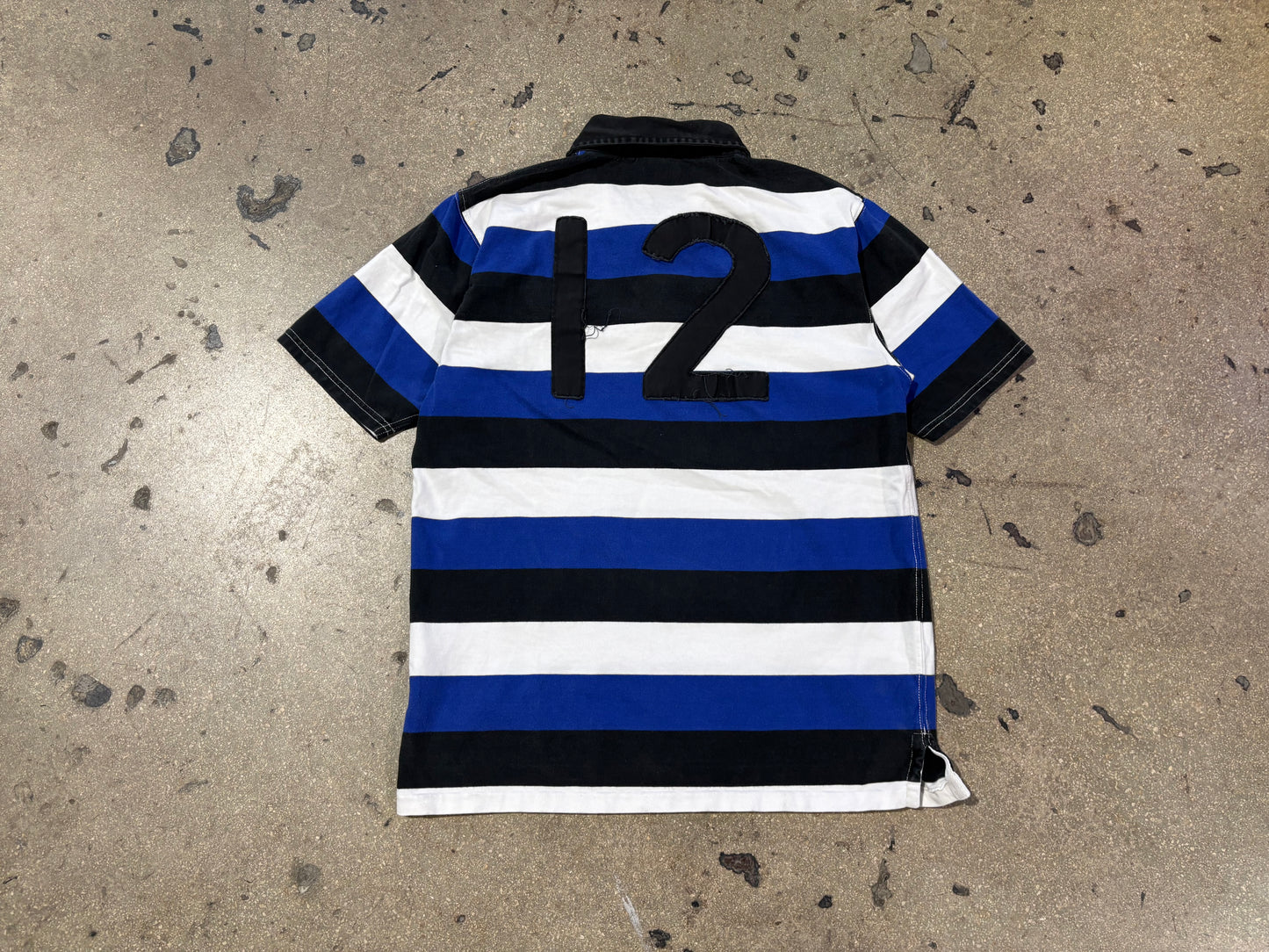 Polo Ralph Lauren 381 Championship Striped Polo Shirt - Blue Size Medium