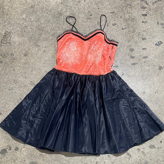 WMNS ilana Yeashoua Dress - Salmon/Black Size 12