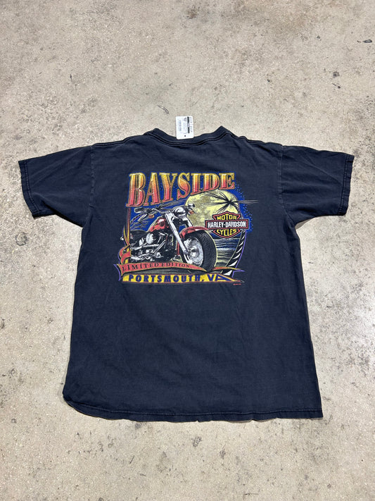 1999 Harley Davidson Full Throttle Tee - Faded Black Size Large