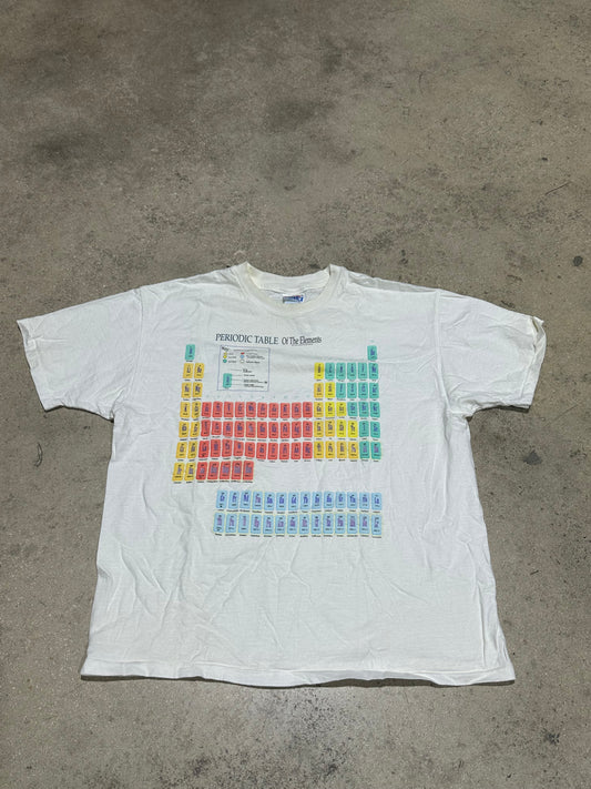 1993 Periodic Table of The Elements Tee - White Size XL