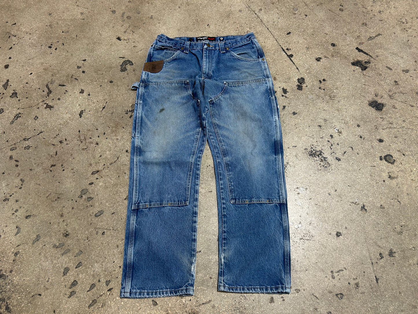 Wrangler Riggs Double Knee Carpenter Jeans - Blue Size 34