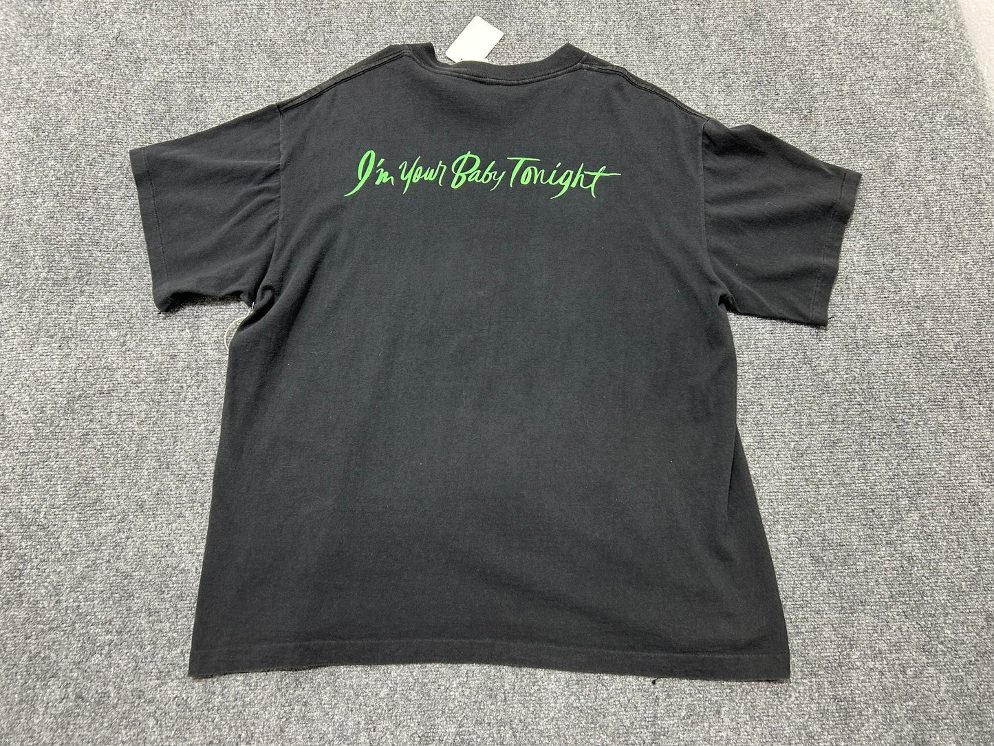 1991 Whitney Houston Im Your Baby Tonight Tee - Black Size Large (con)