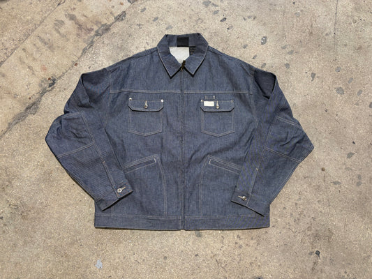 Rocawear Denim Work Jacket - Navy/Khaki Size XXL