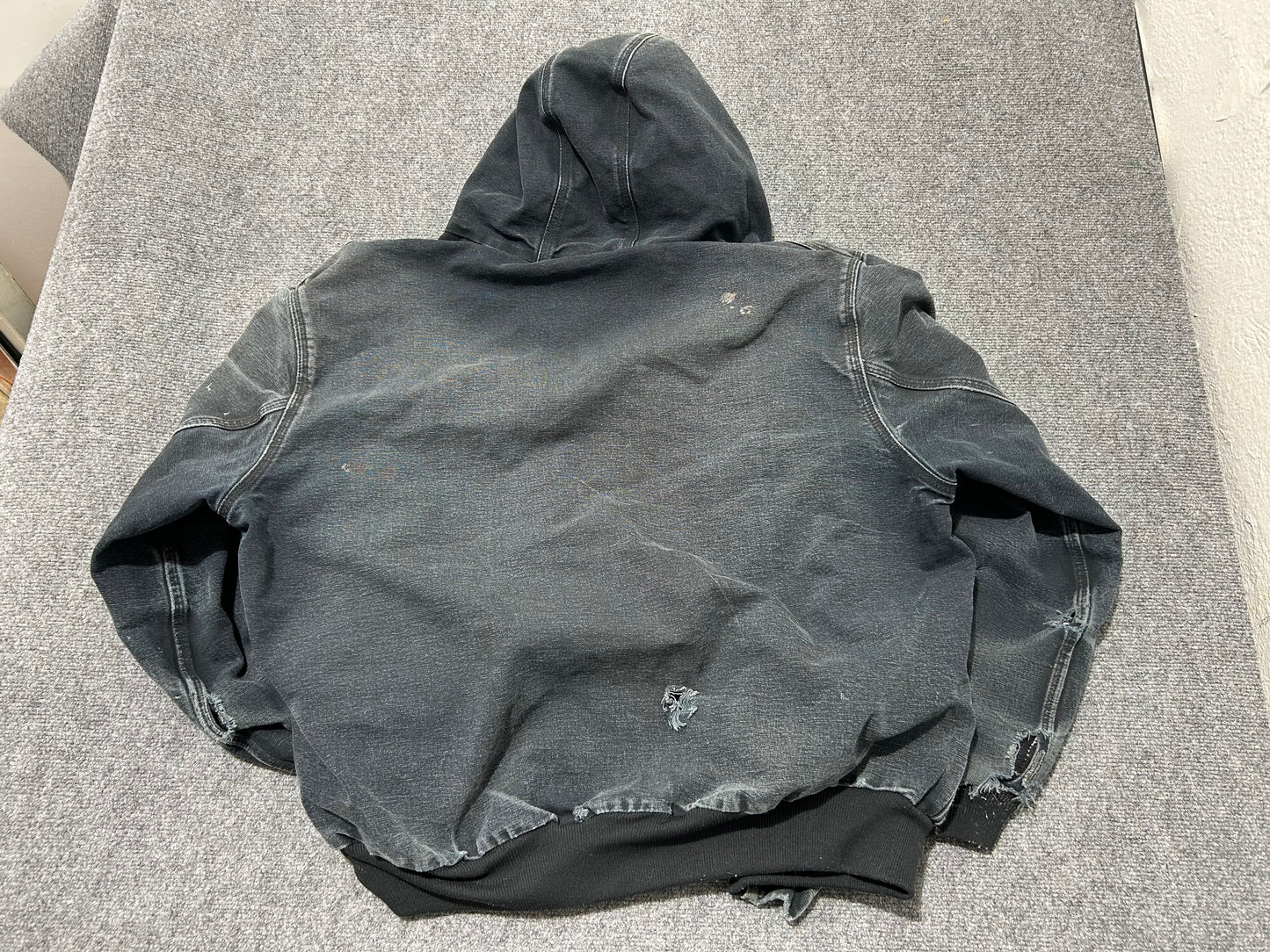 Carhartt I Love Fracking Hooded Work Jacket - Black Size XXL(BROKEN ZIPPER)