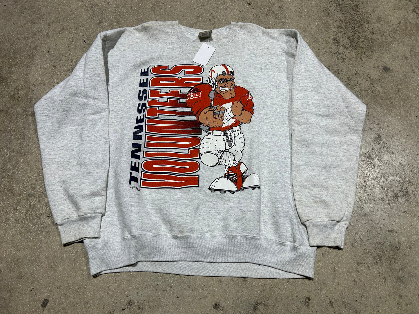 Tennessee Volunteers Character Crewneck - Gray Size XL