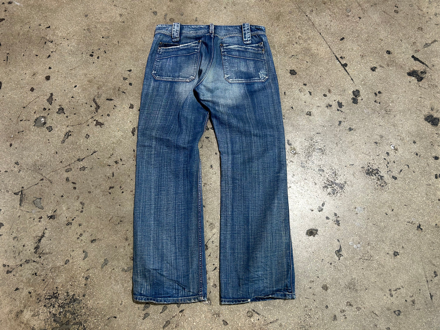 Diesel Front Pocket Boot Cut Denim Jeans - Blue Size 34