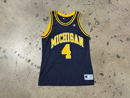 Champion Michigan #4 Jersey - Navy Size 44 / Large