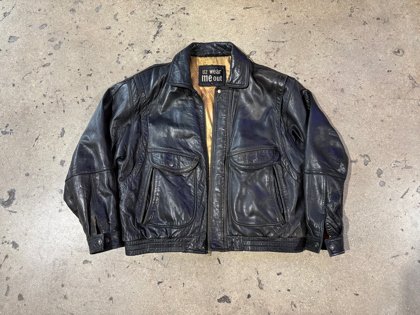 U2 Wear Me Out leather Jacket - Black Size 48/XL