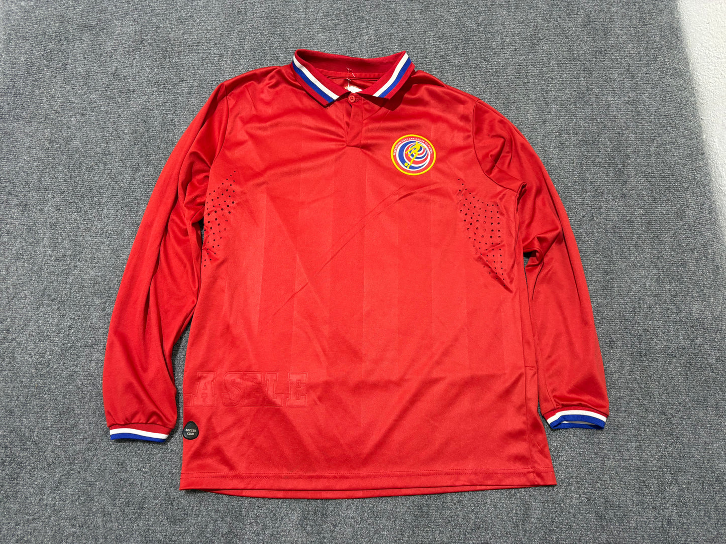Costa Rica Long Sleeve Jersey - Red Size Medium