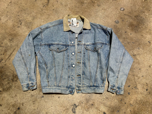 Guess jeans Corduroy Collar Trucker Jacket - Blue Size Large