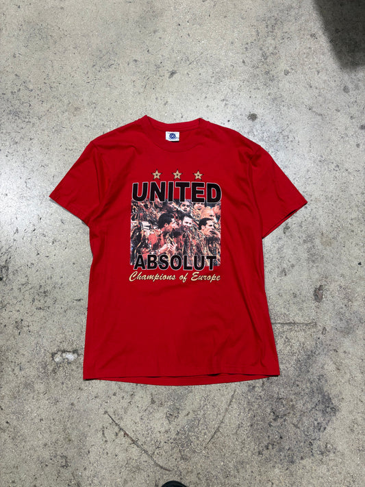2008 Bootleg Manchester United Premier League Champions Tee - Red Size Medium (20.5x28)