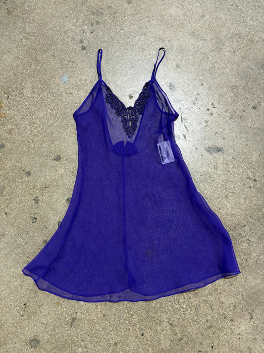 Women's Slip Dress - Purple Size Small