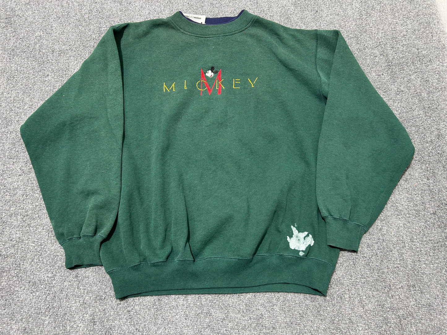 Mickey Mouse Crewneck - Green/Navy Size XL