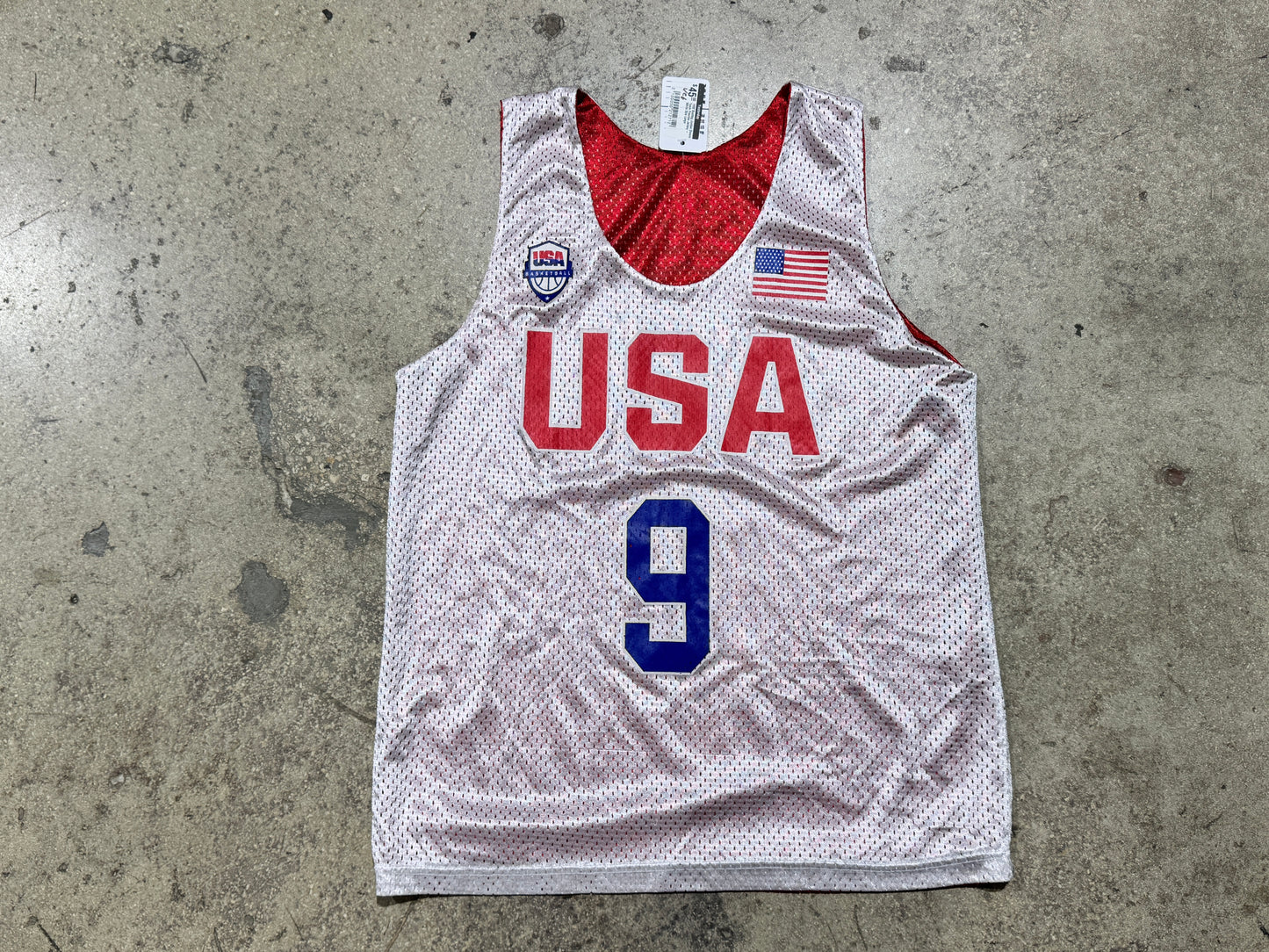 1992 Bootleg Jordan Dream Team Practice Jersey - White Size Large