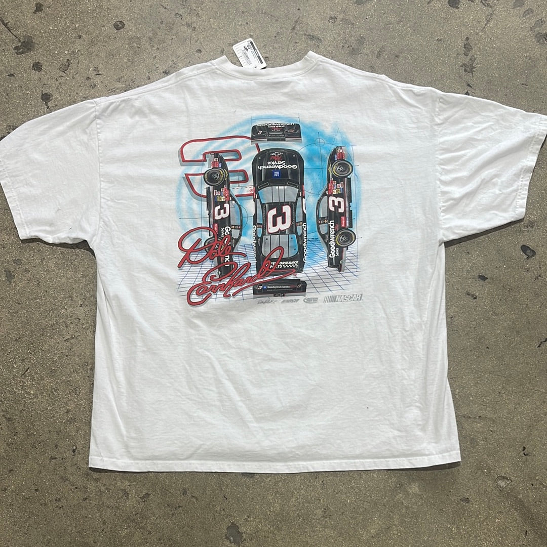 Dale Earnhardt Grid Tee - White Size XXL