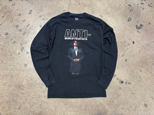 2016 Rihanna Anti Tour Long Sleeve Tee - Black Size Medium