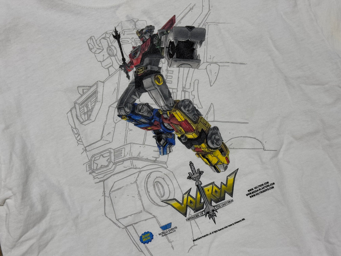 2006 Voltron Tee - White Size Large