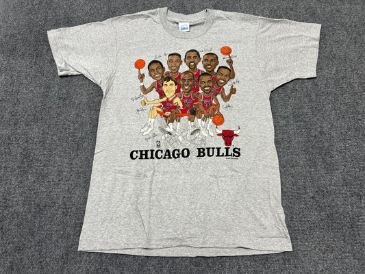 Chicago Bulls Hoopla Character Tee - Gray Size Large