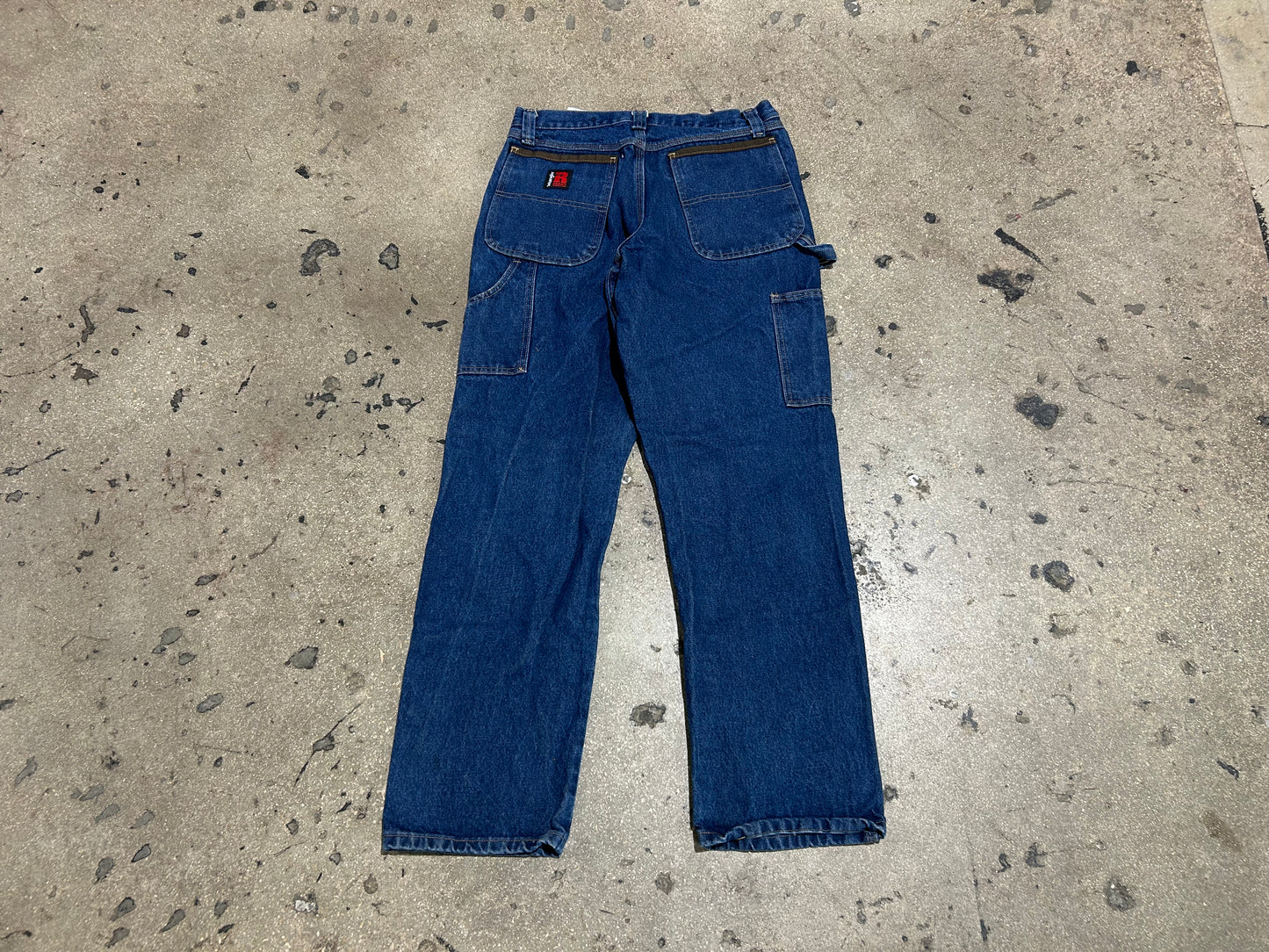 Wrangler Riggs Double Knee Jeans - Blue size 33x32