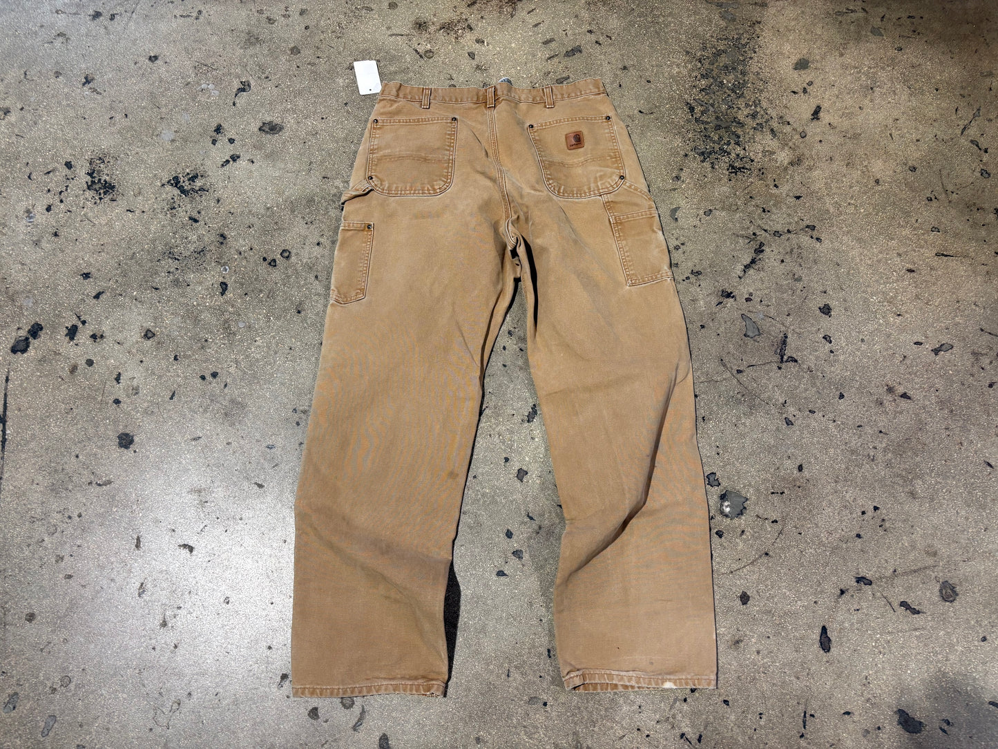 Distressed Carhartt Work Pants - Khaki Size 36 x 30