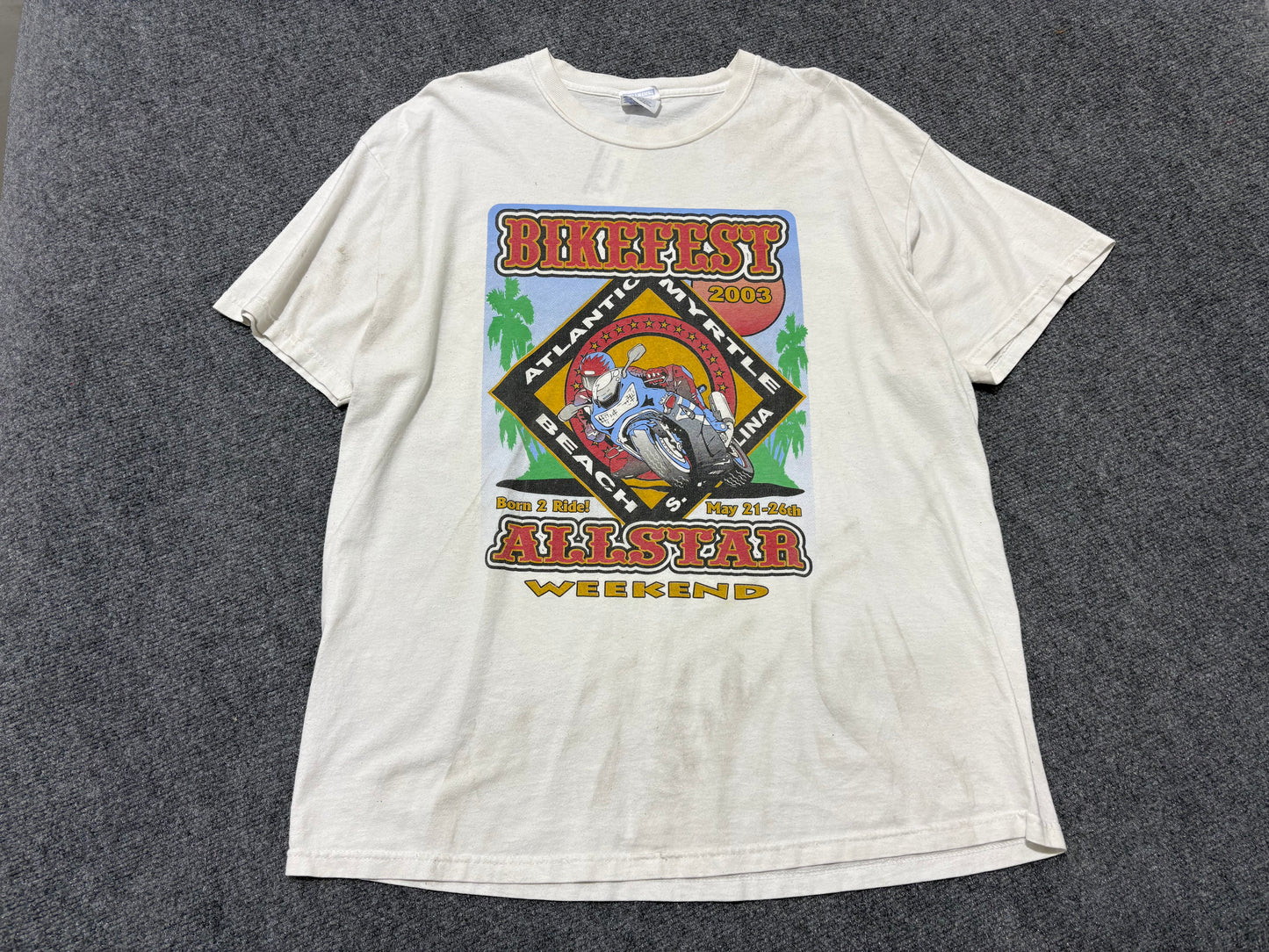 2003 Bikefest All Star Weekend Tee - White Size XL