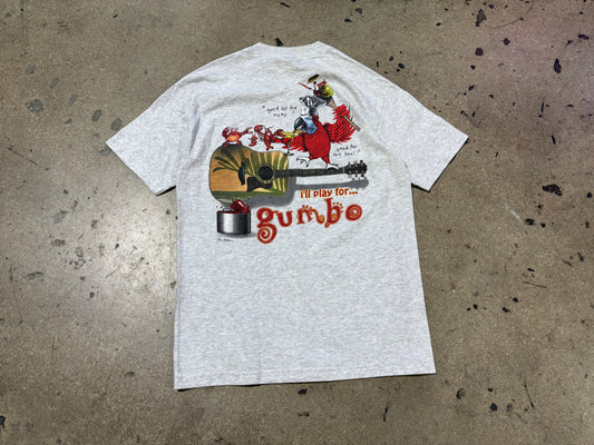 Jimmy Buffet Margarita Ill Play For Gumbo Tee - Gray Size Large