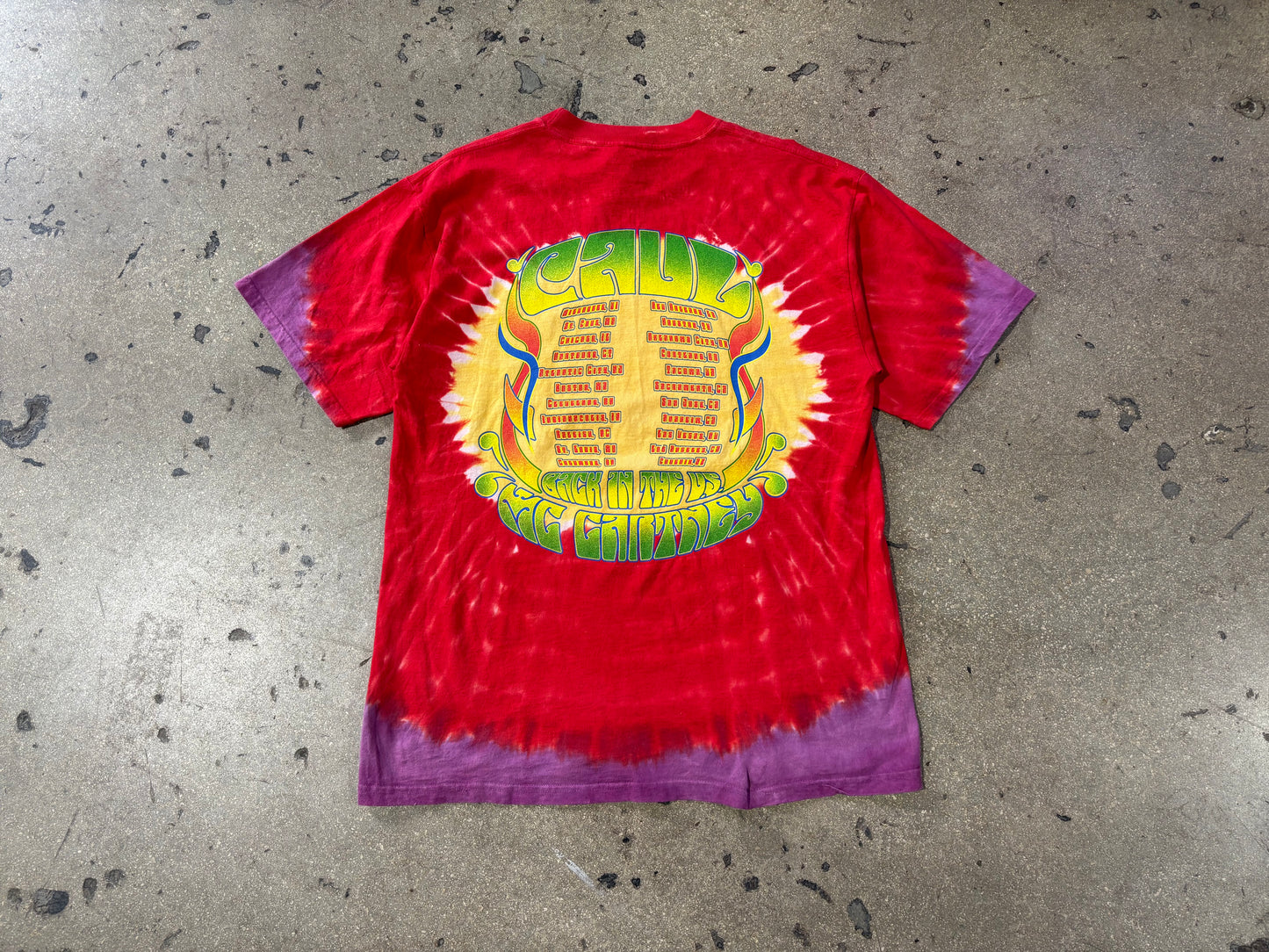 2002 Paul McCartney Back in the U.S. Tour Tee - Tie Dye Size Large