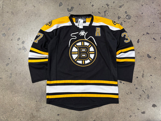 Reebok Boston Bruins Bergeron #37 Authentic (ON ICE) Jersey Size 52
