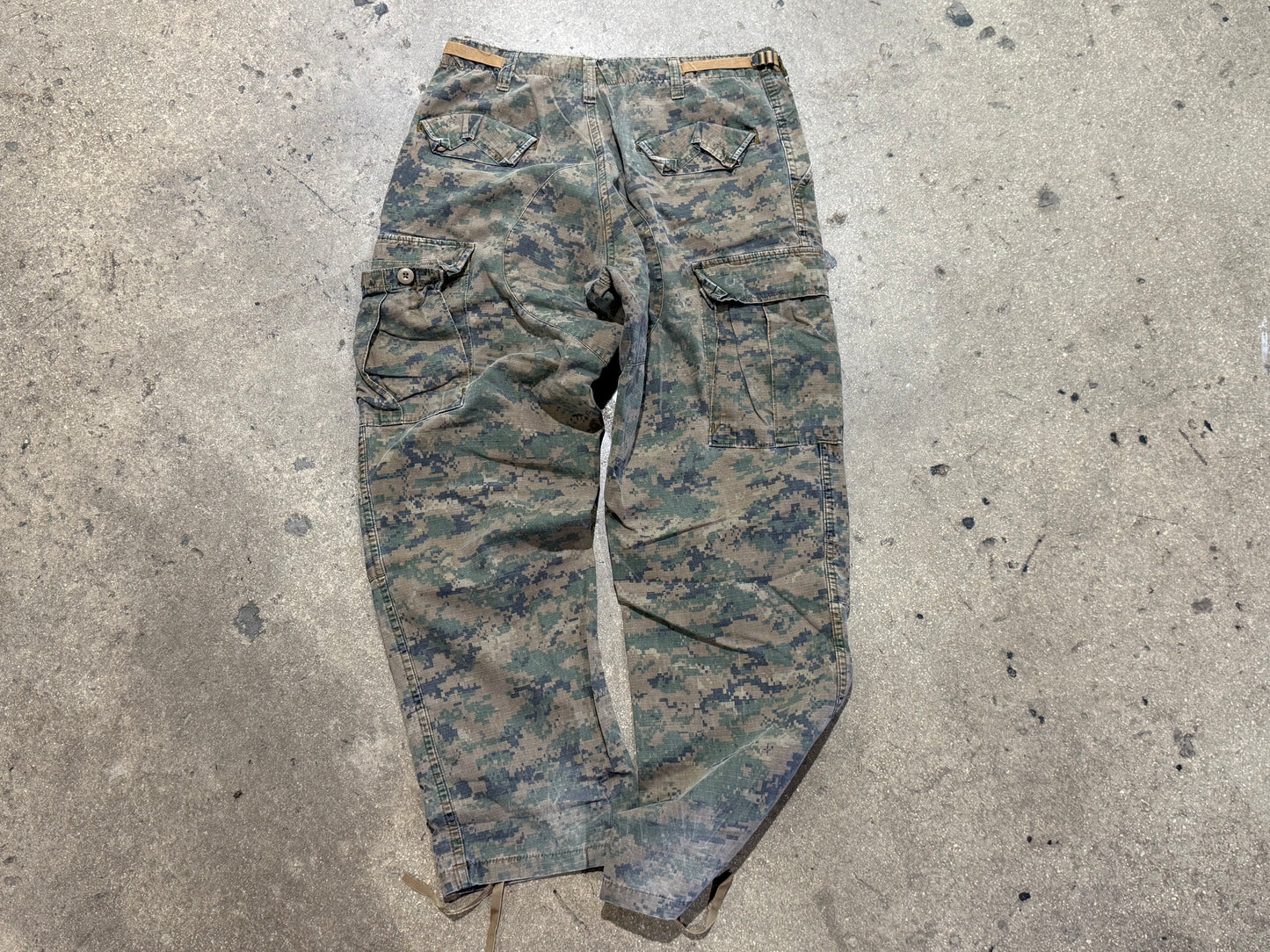 Faded Digi Camo Cargo Pants - Green Size 34x30