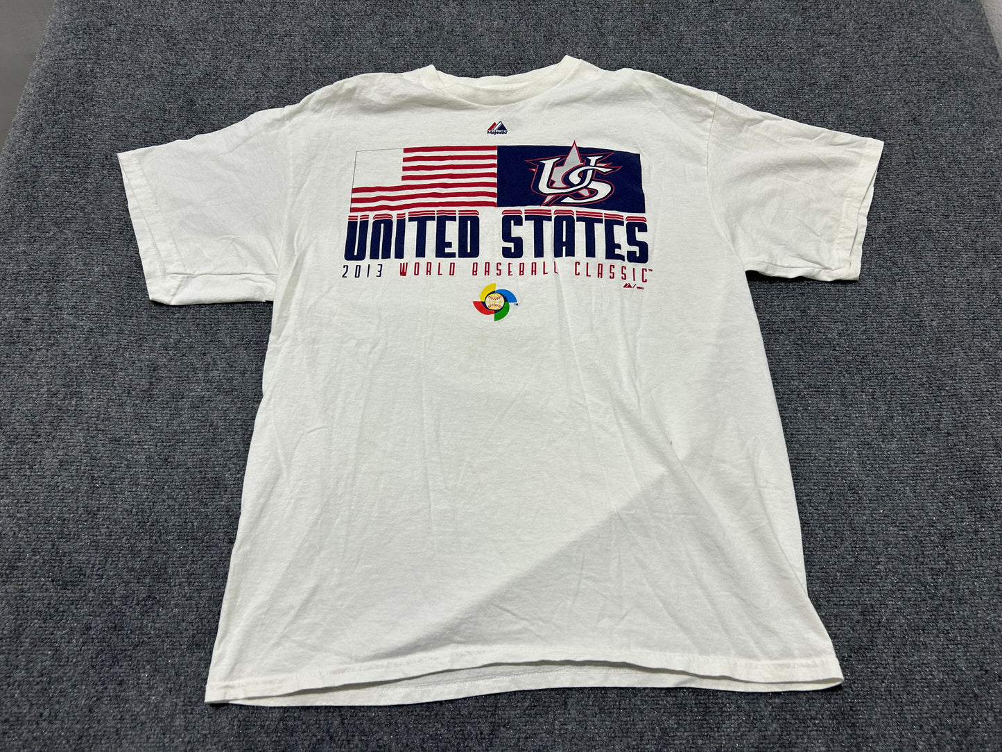 2013 USA Baseball Tee - White Size XL(con)