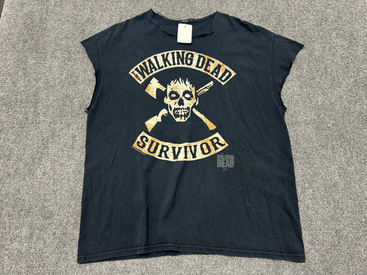 2012 Walking Dead Survivor Cutoff Tee - Black Size XL