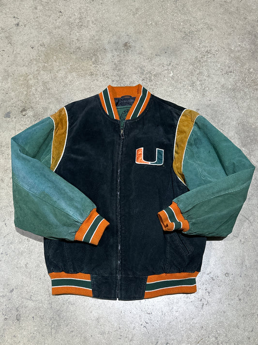 UM Hurricanes EST 1925 Jacket - Black/Green Size Medium