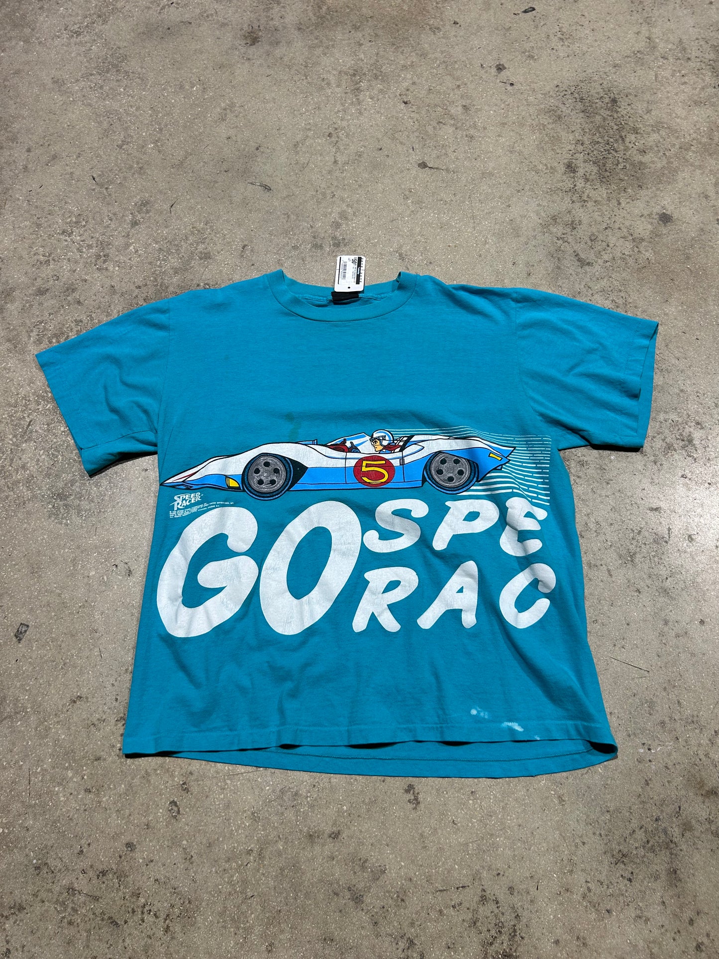 1992 Go Speed Racer GO! Tee - Teal Size XL