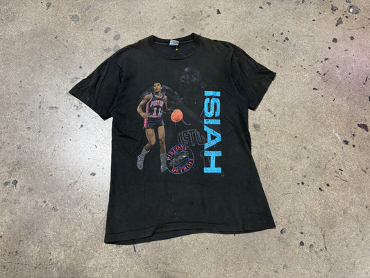Detroit Pistons Isiah Thomas Tee - Black Size Large