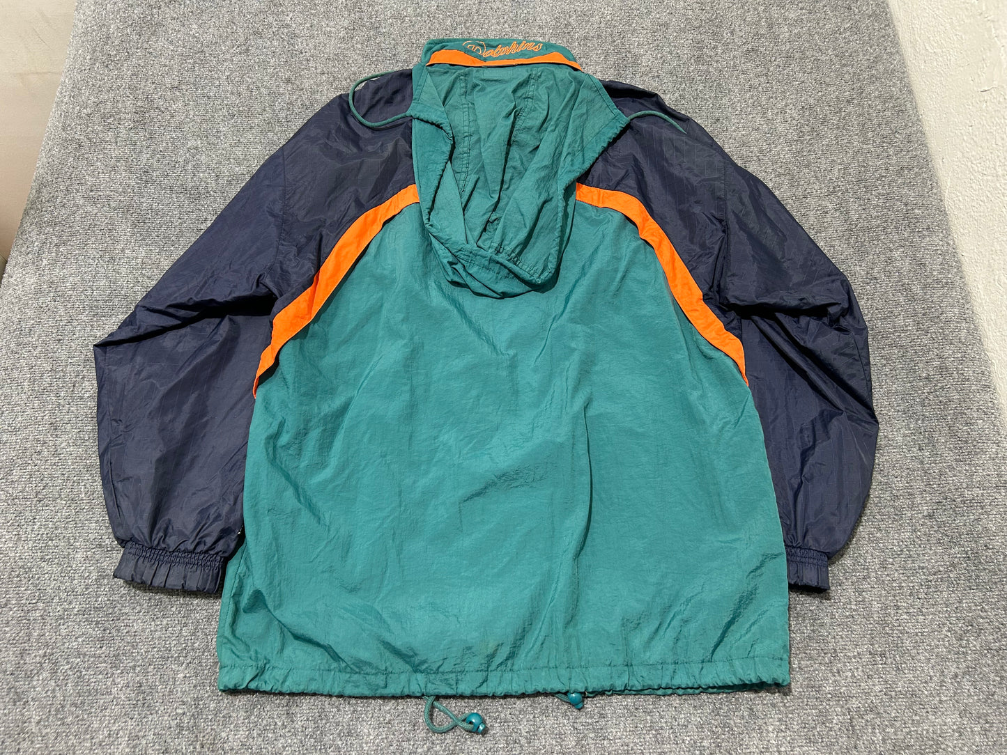 2000s Starter Miami Dolphins Rain Jacket - Teal/ Navy Size Large