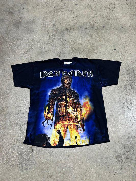 Iron Maiden Wicker Man AOP Tee - Black Size XXL