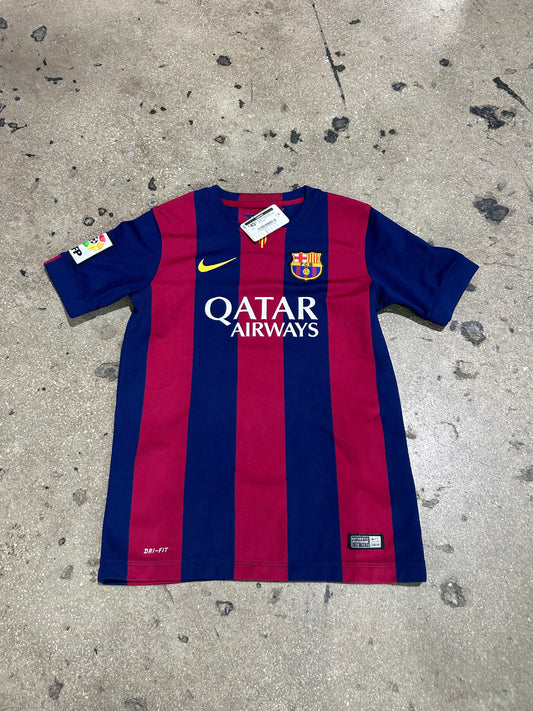 Kids Barcelona Soccer Jersey - Navy/Burgundy  Size Large
