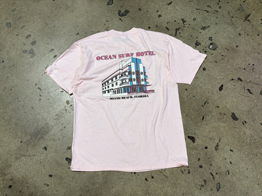 Ocean Surf Hotel Miami BeachTee - Pink Size Large